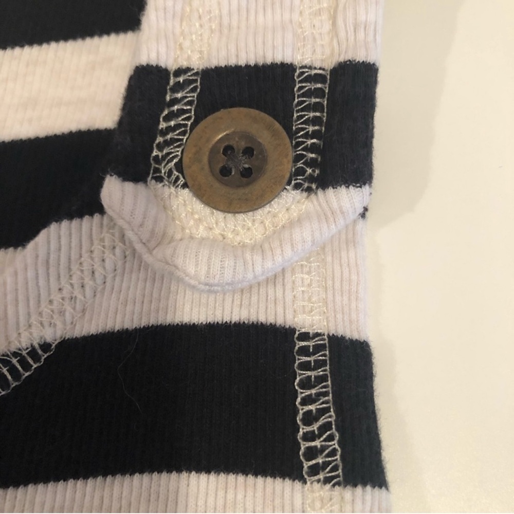Allison Whitmore Black and White Striped Tank Top XL - Picture 4 of 6